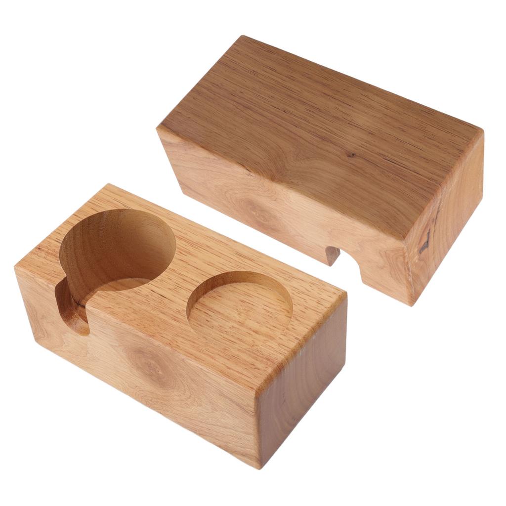 Wooden Coffee Protafilter Stand Holder Coffee Tamper Holder Stand Tamping Station
