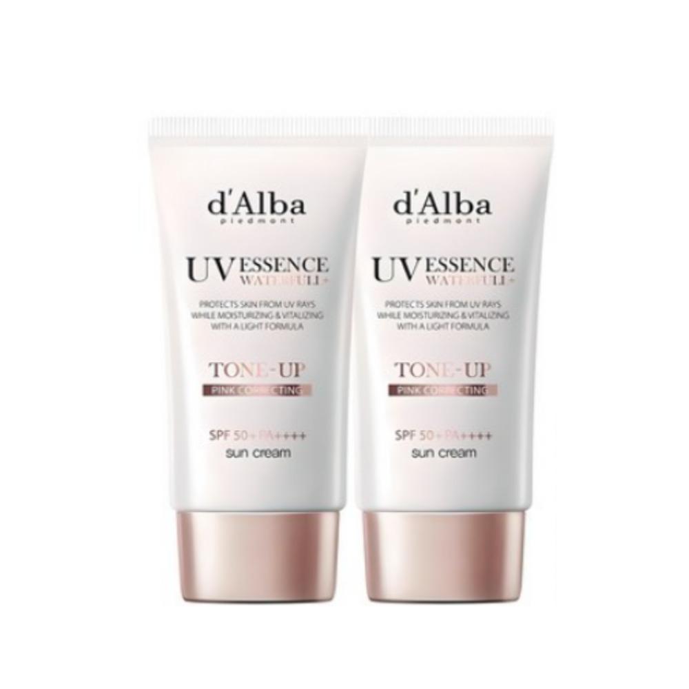 d’Alba Pink Tone-Up Sunscreen Duo Set SPF50+ PA++++ – Brightening Tone-Up Sun Cream (50ml + 50ml)