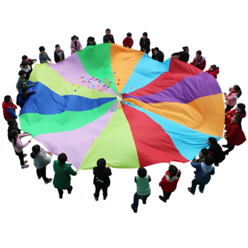 

Kids Play Parachute Oxford Fabric Children Rainbow Outdoor Game Sport Exercise Eight colors,3m