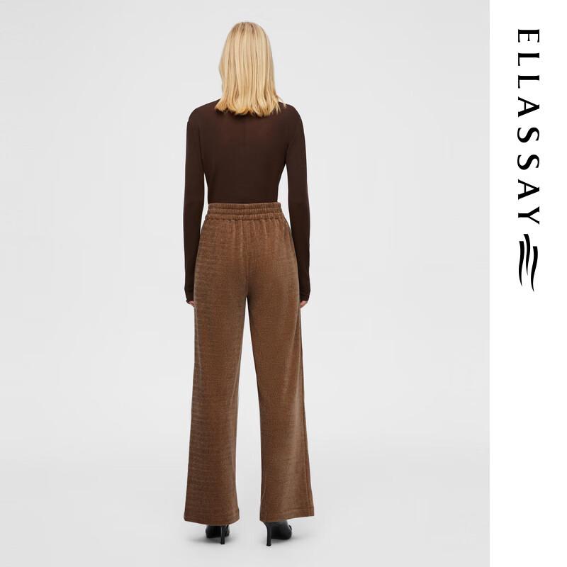 ELLASSAY Women's Retro High-Waist Straight Leg Casual Pants