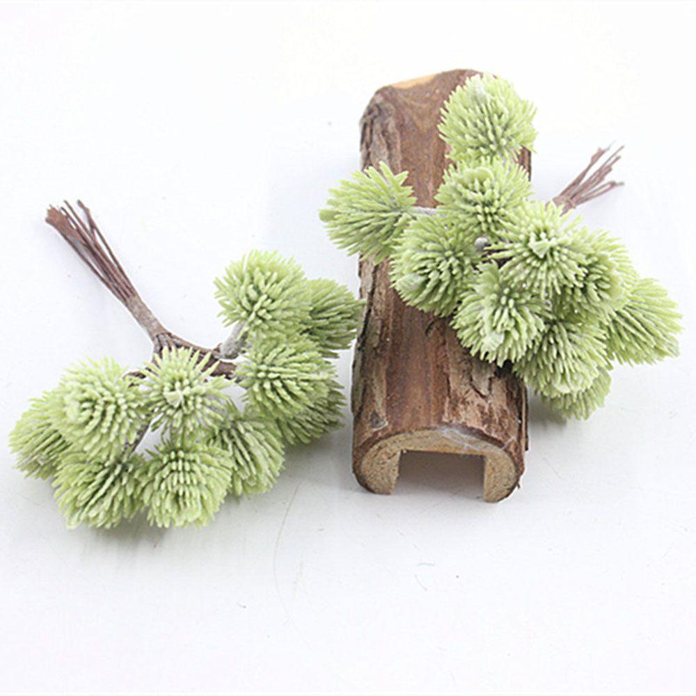 6PCS/Bundle Wreath Home Decor Xmas Ornament Artificial Flowers Faux Grass Simulation Plants Pine