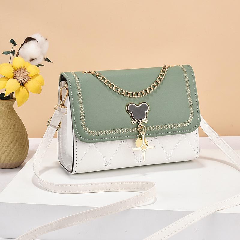 Mickey Women's Fashionable Crossbody Bag: Trendy, Textured, High-End Small Square Shoulder Bag