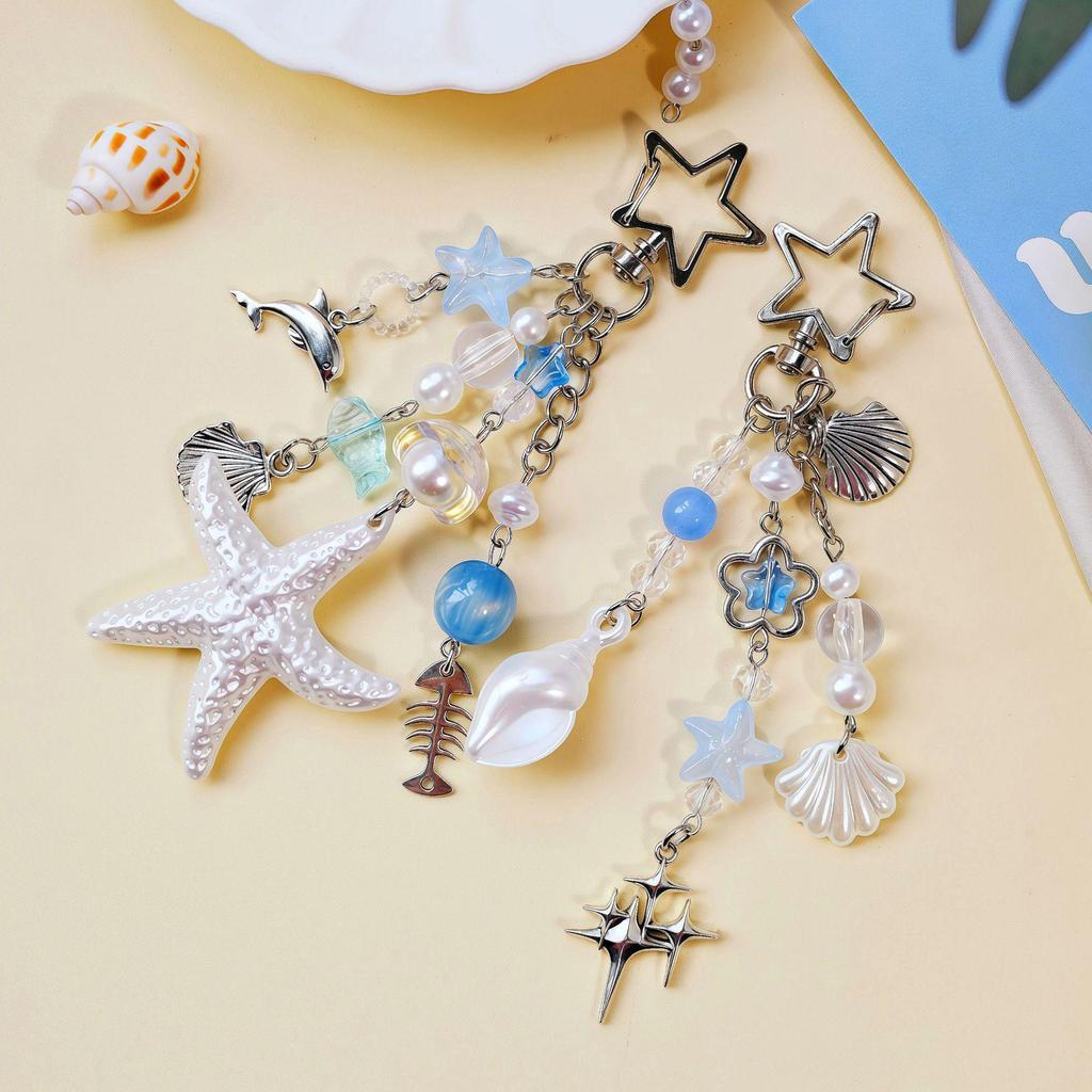 Starfish Keychain Ocean Series: Bag & Car Pendant