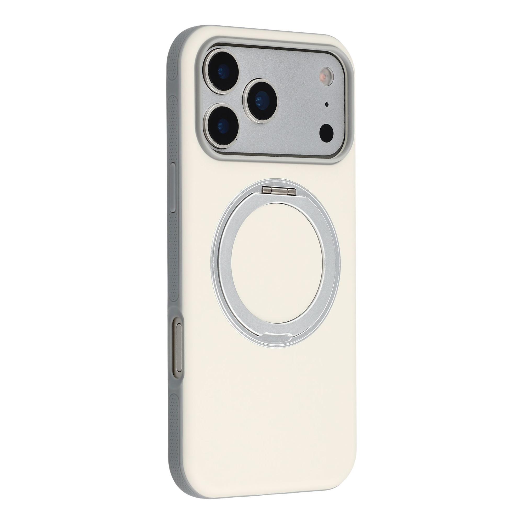 X-LEVEL Для iPhone 17 Pro Max Магнитный чехол Двухцветный Ощущение кожи Вращающаяся подставка PC + TPU Чехол для телефона