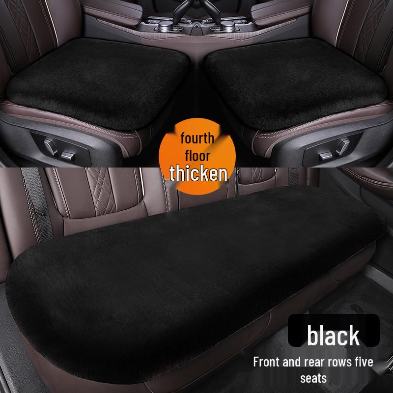 Universelles Plüsch-Autositzkissen für alle Jahreszeiten - Winterfest, Einteilig für vordere oder hintere Reihe