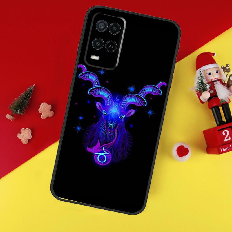 Neon Zodiac Signs Case For Oppo A78 A98 A18 A38 A58 A5 A6 Pro A54 A74 A94 A17 A57 A80 A60 A40 A96 A76 A16 A15