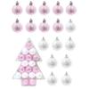 17Pcs 4CM Christmas Decoration Christmas Balls Hanging Xmas Tree Pendants Ornaments Party Home Decor 2026 New Year Navidad Gifts