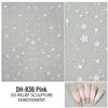 DIY Shiny Star Nail Art Stickers - Transparent, INS Style, Adhesive Four-Pointed Stars
