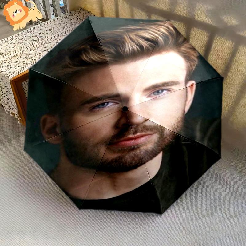 Chris Evans Automatic Umbrella - Suitable Travel Outdoor Portable Umbrella Birthday Gift Daily Essentials