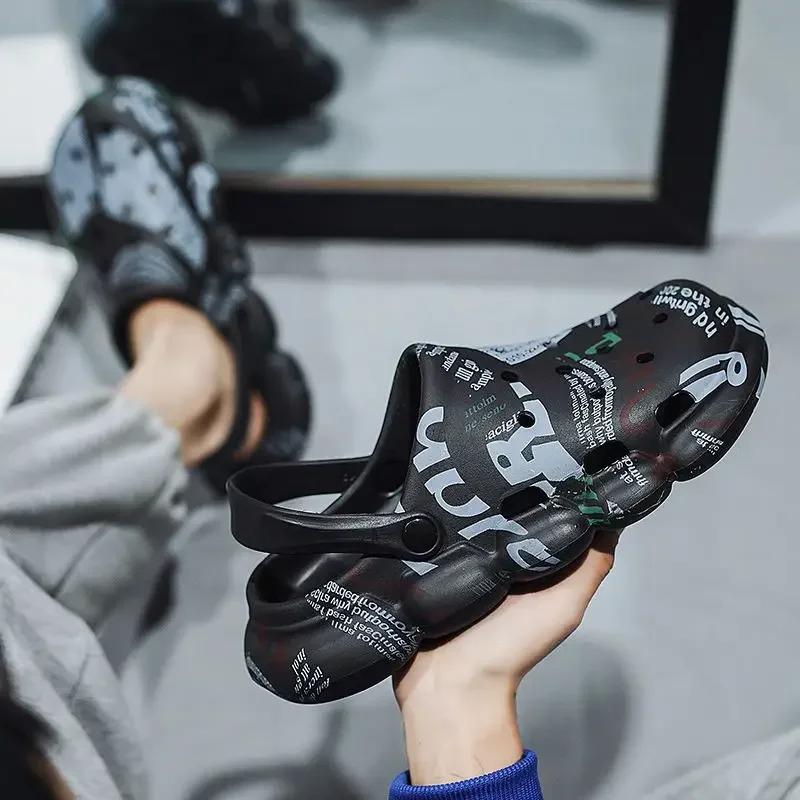 Fashion Shoes for Men Hole Non-slip Casual Man Sandals Descount New Design 2024 Luxury H Adult Buy Comfortable 39 Designer Summer Sale V