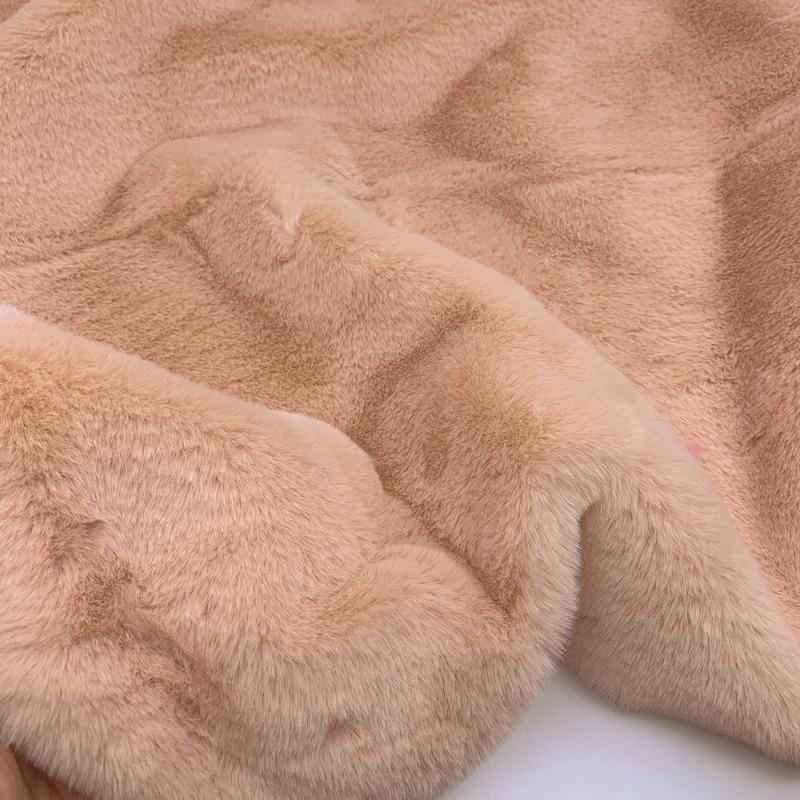 10mm Thickened Imitate Rabbit Fur Plush Fabric Thickened Polyester Artificial Wool Doll Cotton Doll Material Decorative Fabric