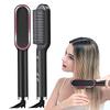 Customized High Quality Portable Electric Hair Straightener Brush 30W LED Light Nylon Fabric Hot Air Comb Professional