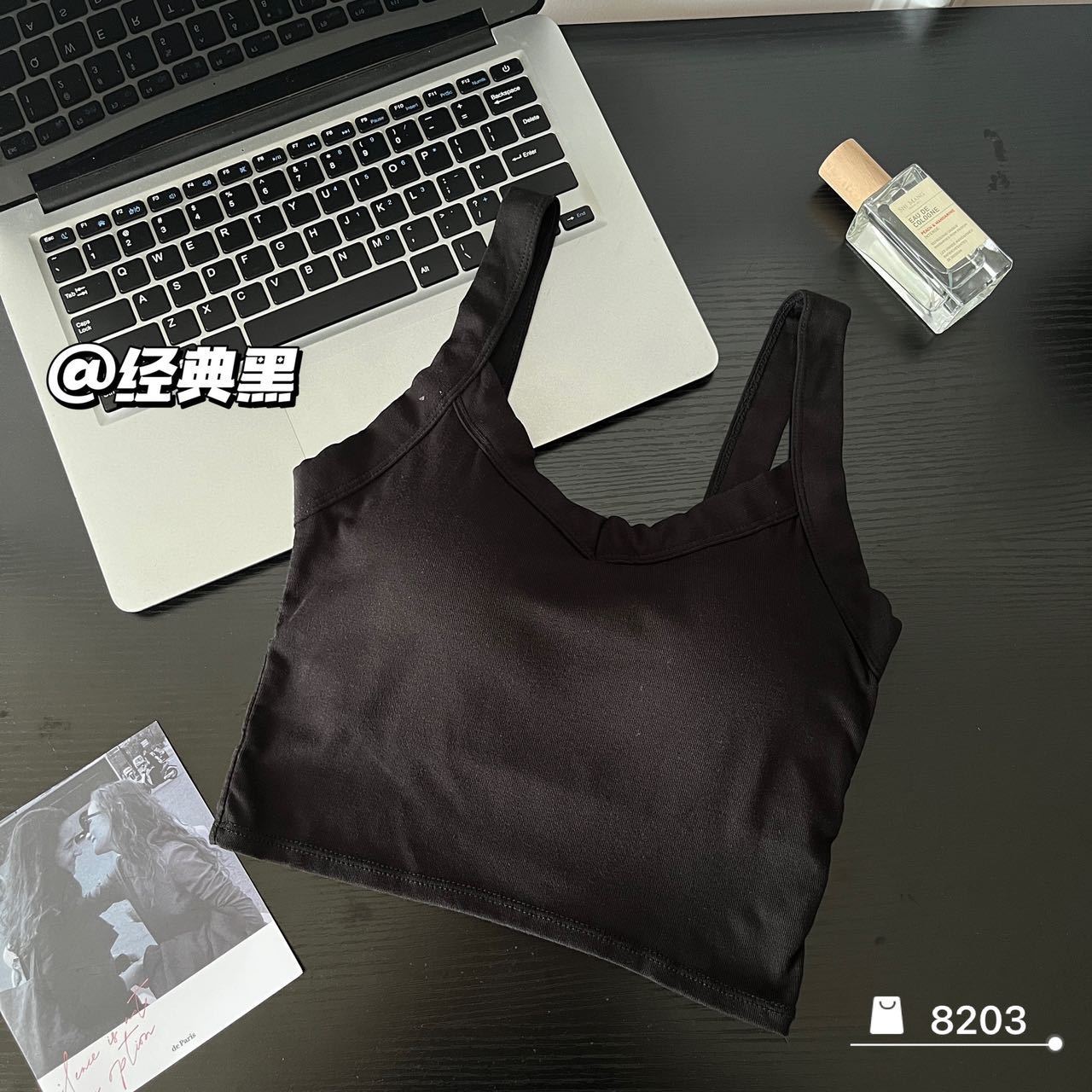 

Летний тонкий цельный топ-майка, короткий облегающий топ-майка с V-образным вырезом для женщин XXXL чёрный