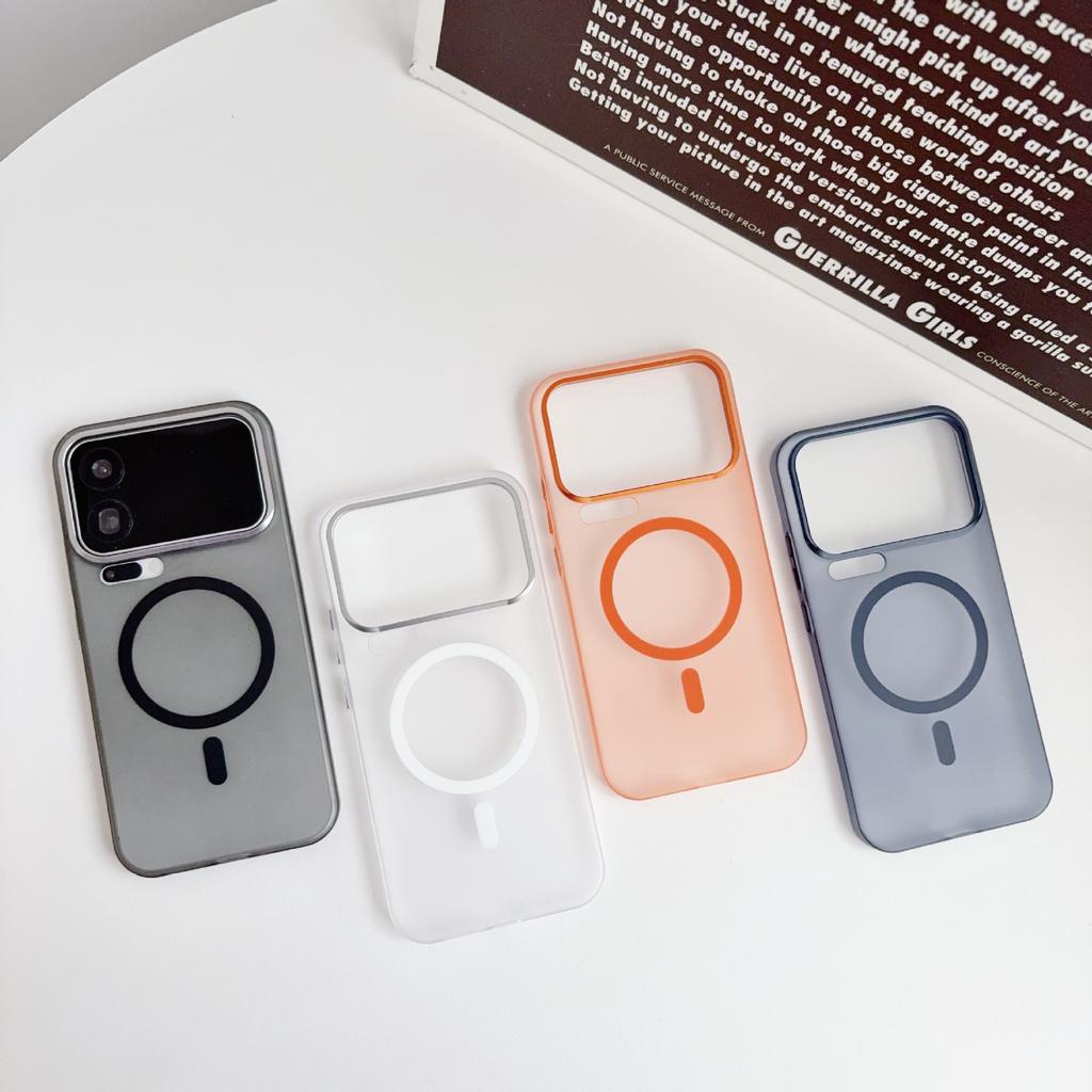 17 Applicable to Xiaomi 17promax metal ring ice mist magnetic suction 17pro mobile phone case 15 anti-drop 15pro protective case