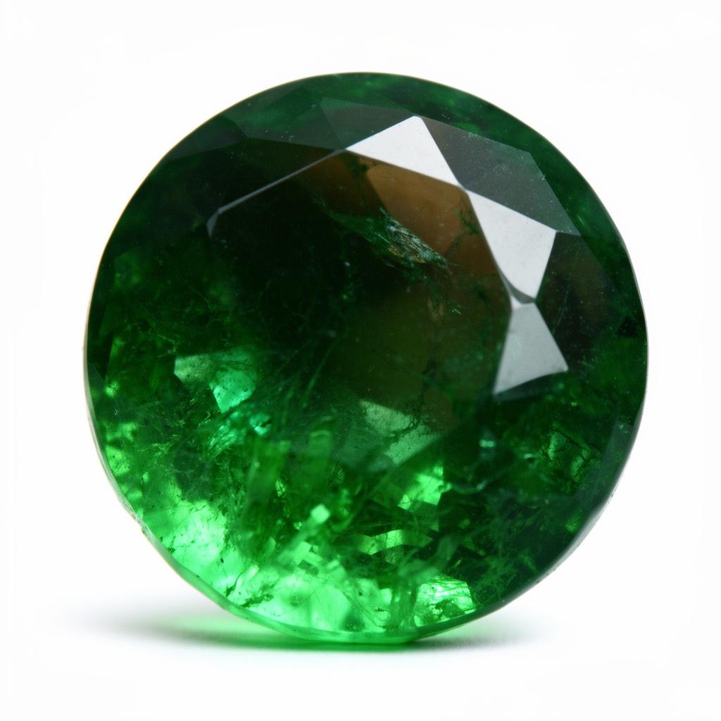 Natural Green Emerald Loose Gemstone Colombian Round Cut 7 ct for Jewelry Making and Gem Collections