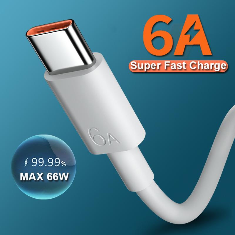 66W 6A Fast Charger USB Type C Cable for Huawei Mate 11 11 61 P11 P61 Nova 8 9 11 Honor 11 71 91 111 111 Lite X7 X8 X9 Magic 1