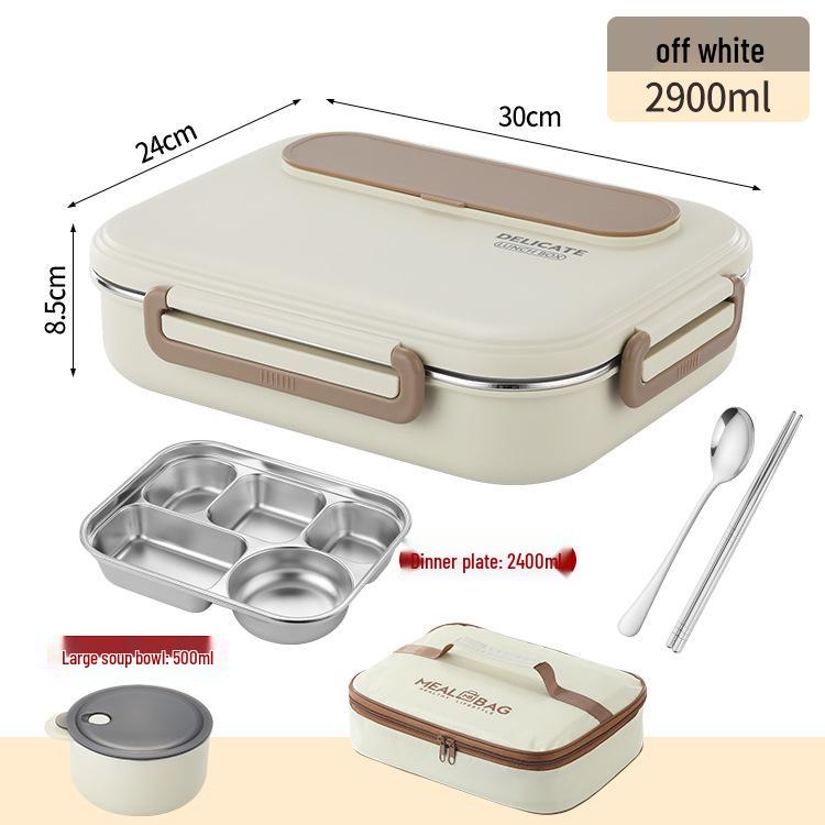 Microwave-Safe 304 Stainless Steel Lunch Box with Lid for Students