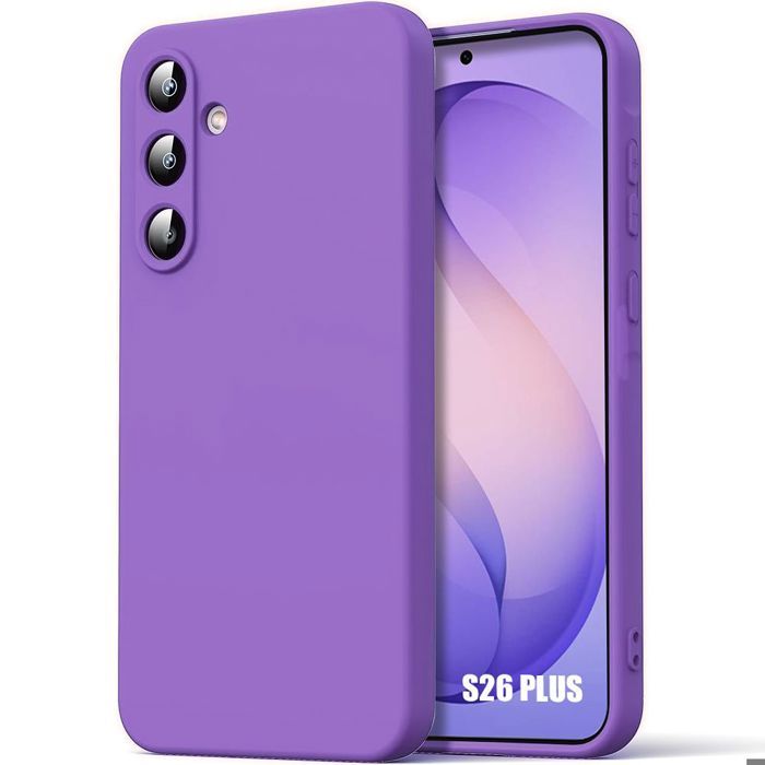 Silicone Case - BOOLING - for Samsung Galaxy S26 Plus - Scratch-Resistant Shockproof Protection - Purple