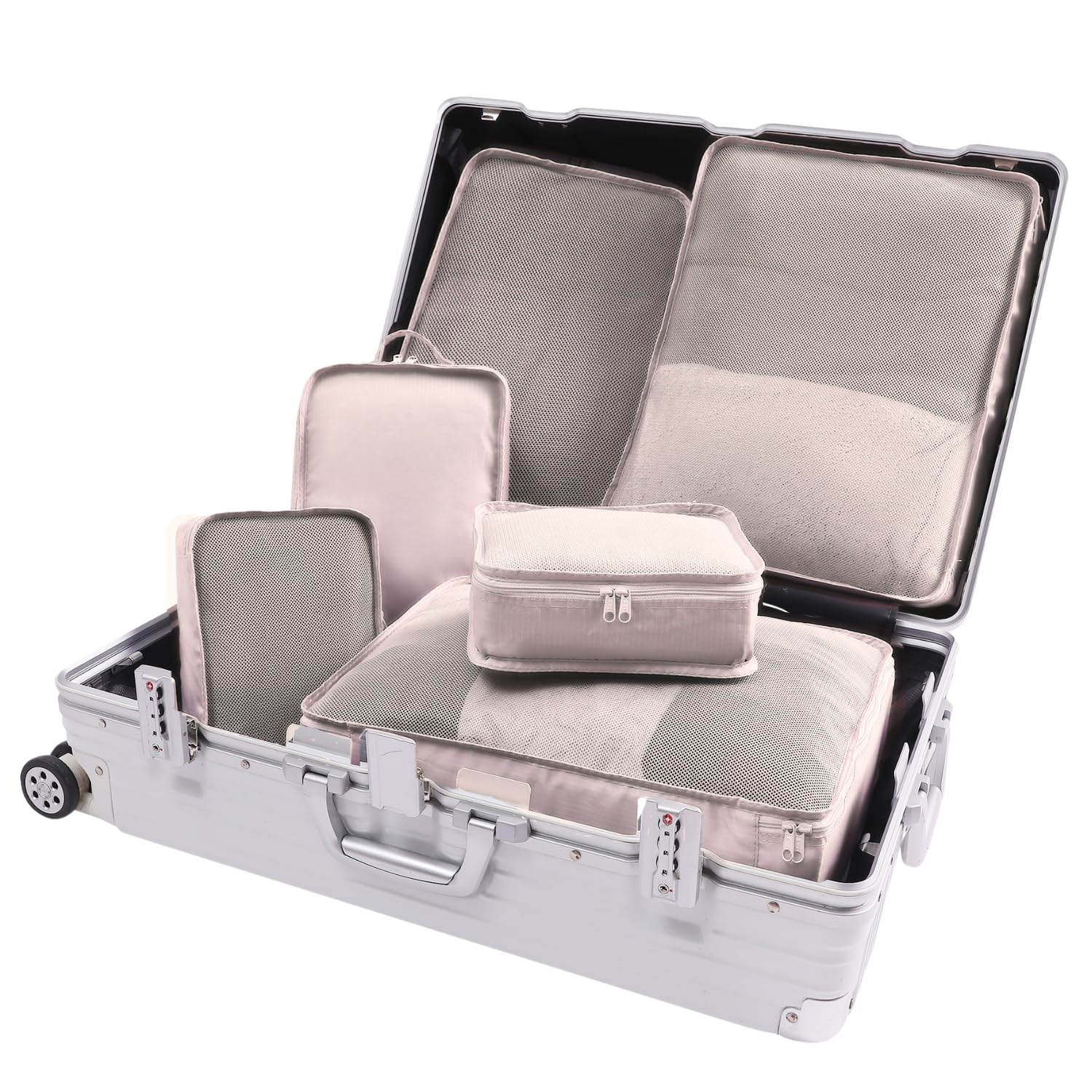 

HOME COCCI Travel Packing Pouch for Business Large Travel Storage Travel Useful Ivory Pouch, 6-Piece Set, [Lightweight, Thin, Durable] Shoes, слоновая кость