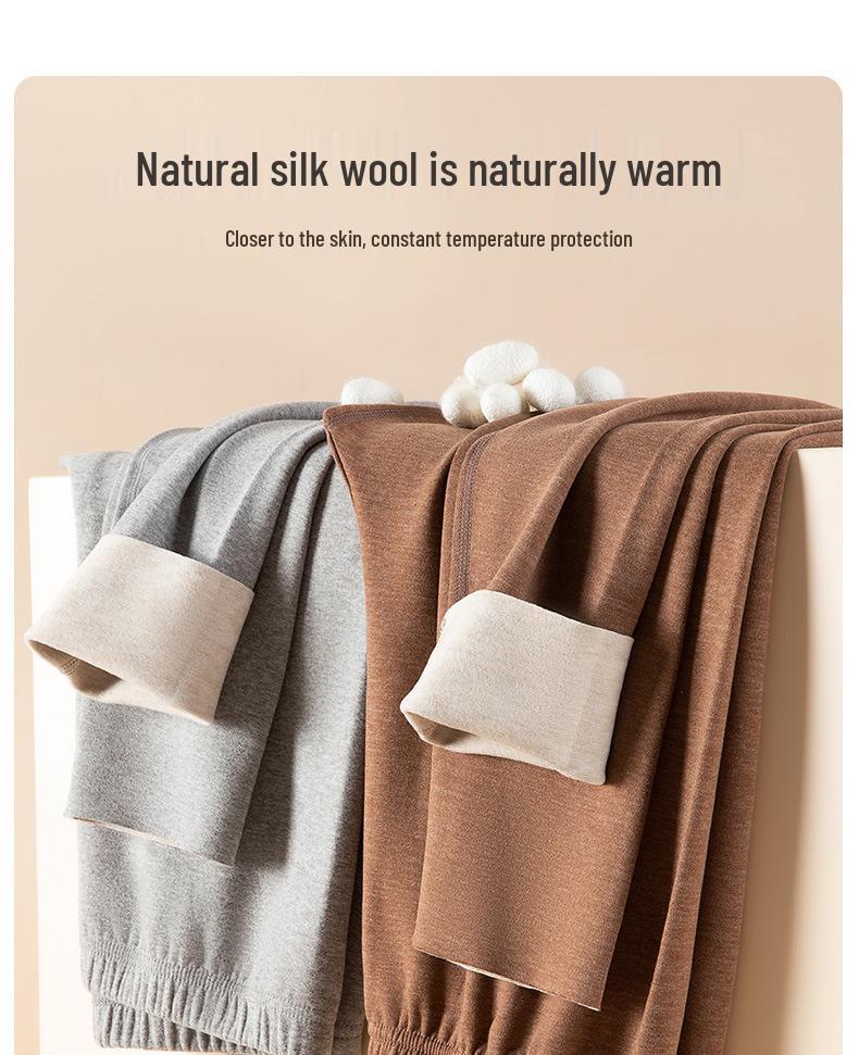 Herren Samt Herbst Warme Fleecegefütterte Thermohose für Winter