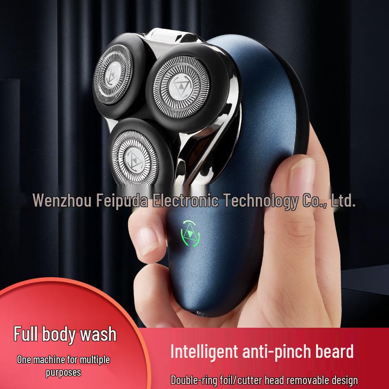 2025 Triple-Head USB Rechargeable Washable Shaver with Flip-Top & Large Capacity Battery