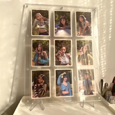 Akryl Fotoramme Kpop Fotokortstativ Idol Fotokort Visning Bilderammer Fotokortbeskytter Ramme Rom Skrivebordsdekor