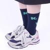 ALPHABET CREW SOCKS [Navy-Green]