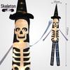 Halloween LED Pumpkin Lantern & Witch Hat Chandelier with Ghost Hanging Lights - Horror Atmosphere Colored String Lights