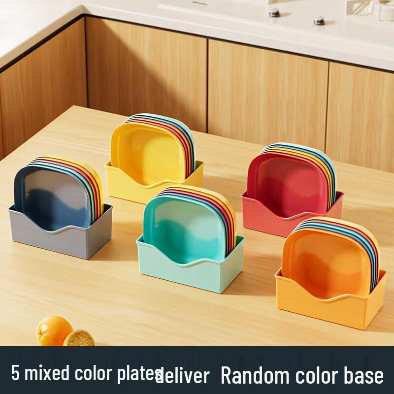 Nordic Style Multipurpose Plastic Dining Plate with Storage