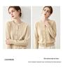 Lekasha 100% Pure Cashmere Women's Cable Knit Cardigan Sweater - Loose Fit for Autumn/Winter.