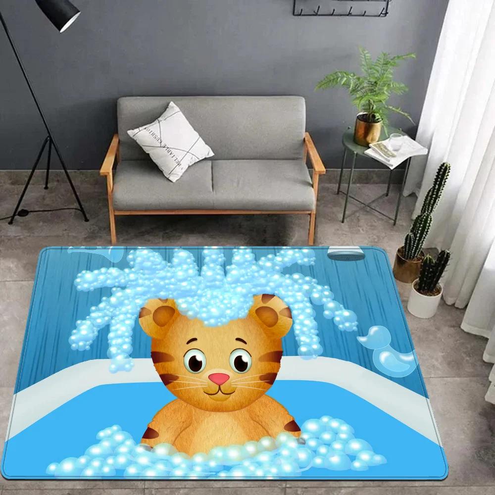 Daniel-Tigers Stop Hallway Carpet Washable Non-Slip Living Room Sofa Chairs Area Mat Kitchen Doormat Area Rug