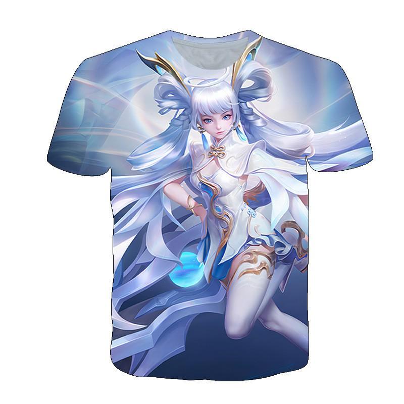 Men Women Gaming T-Shirt With 3D Digital Print Character Design Casual Short Sleeve Tee