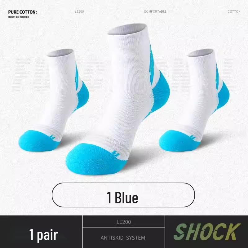 Men's Breathable Sweat-Absorbent Running & Basketball Socks - Spring/Autumn, Outdoor, Plus Size, Short