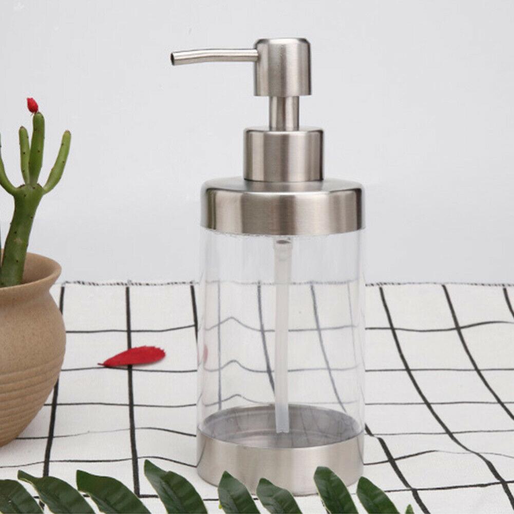 Household Stainless Steel Soap Dispenser Hand Sanitizer Shampoo Shower Gel Dispenser Perfect For Bathroom Kitchen Supplies