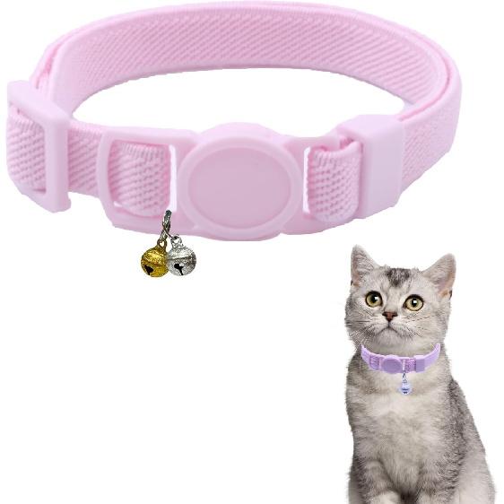 Breakaway Cat Collar with Bell, Safety Buckle Kitten Collar, Elastic Strech Quick Release, Adjustable Lightweight Collars for Girl Boy Cats, Pet