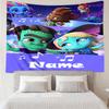 Custom Name Super Monsters Print Tapestry, Backdrop, Easy Setup, Ideal for Bedroom, Office & Living Room, with Aesthetic Wall Hanging Decor.