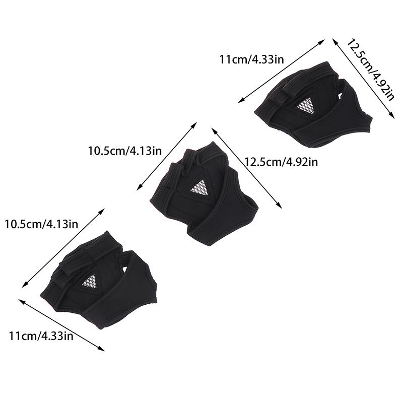 1Pair Hand Wrist Palm Protector Gloves Gym Fitness Heavy Glove Gloves Half Non-Slip Wrist Finger Weightlifting Sport Support