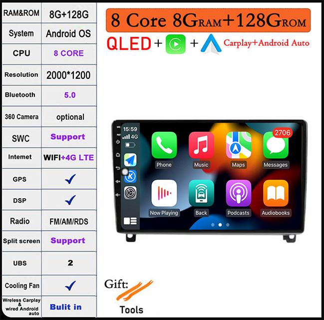 Android14 For Peugeot 407 1 2004 - 2011 Auto Car Stereo Radio Video Multimedia Player Monitor Navigation GPS Autoradio Head Unit