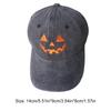 Halloween Pumpkin Hat Breathable Adjustable Baseball Cap Sun Protection Embroidery Baseball Hat for Outdoor Travel Camping