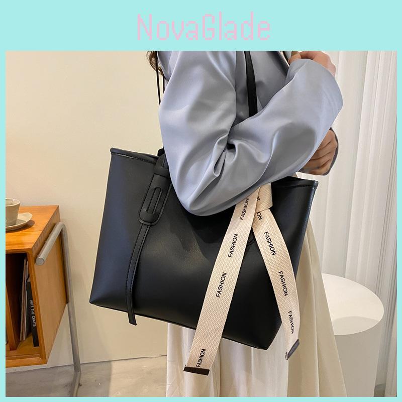 Large Capacity Women's Bag 2022 Spring New Fashion Trend Color Block Tote Bag Casual Shoulder Bag