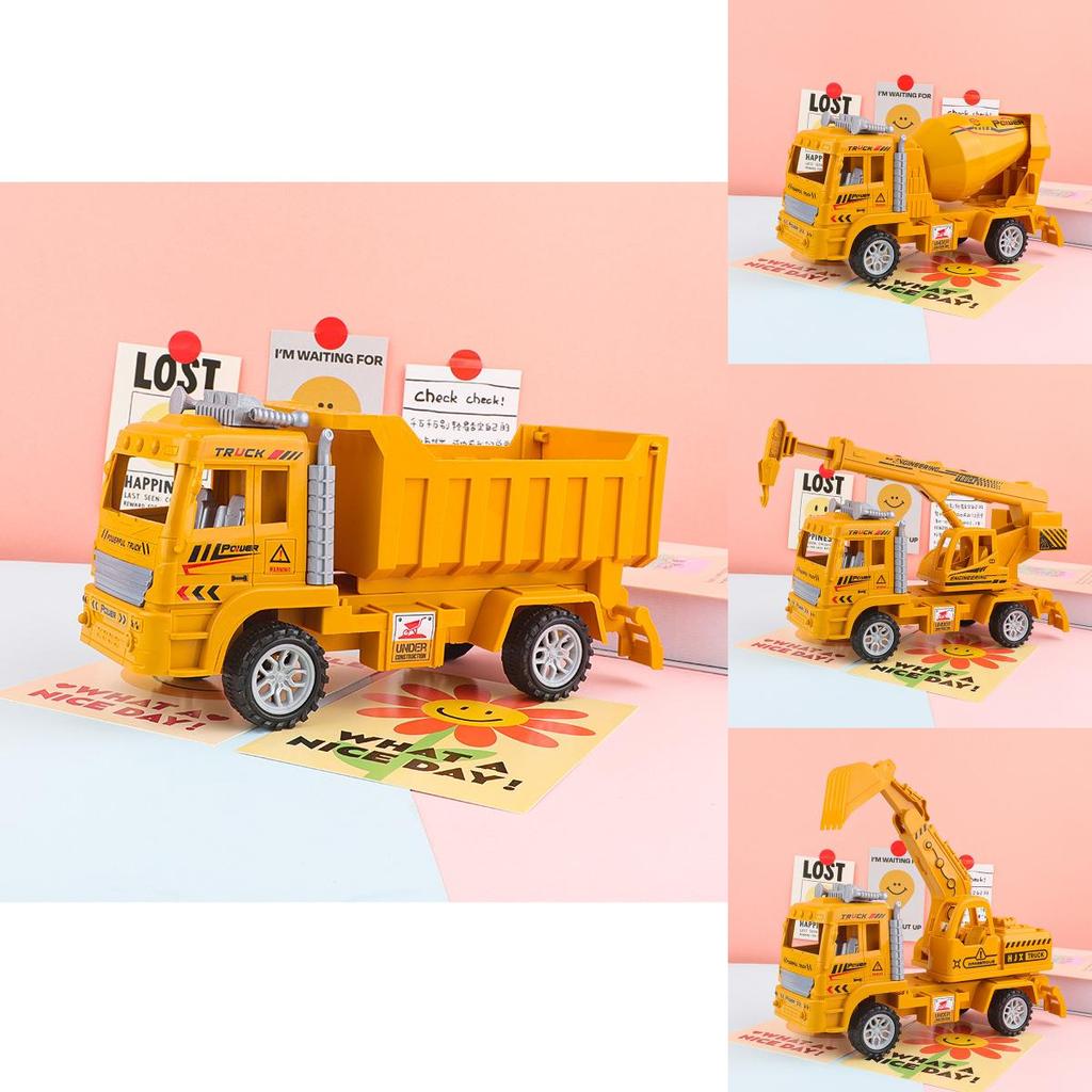 Simulation Excavator Mixer Truck Crane Dump Vehicle Toy With Construction Vehicles For Kids Play And Development