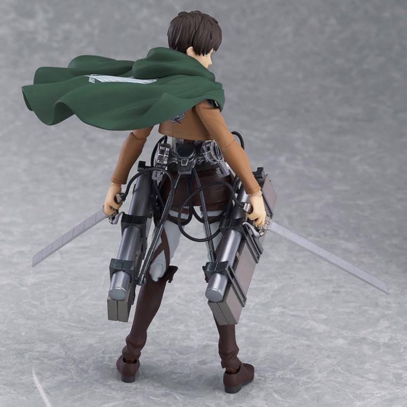 Anime Figure Attack On Titan Eren Jaeger Standing Holding Sword Detachable Model Perfect Toy PVC Collection Desktop Ornaments 14CM
