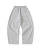 KNITTED Curved Training Pants Melange Grey