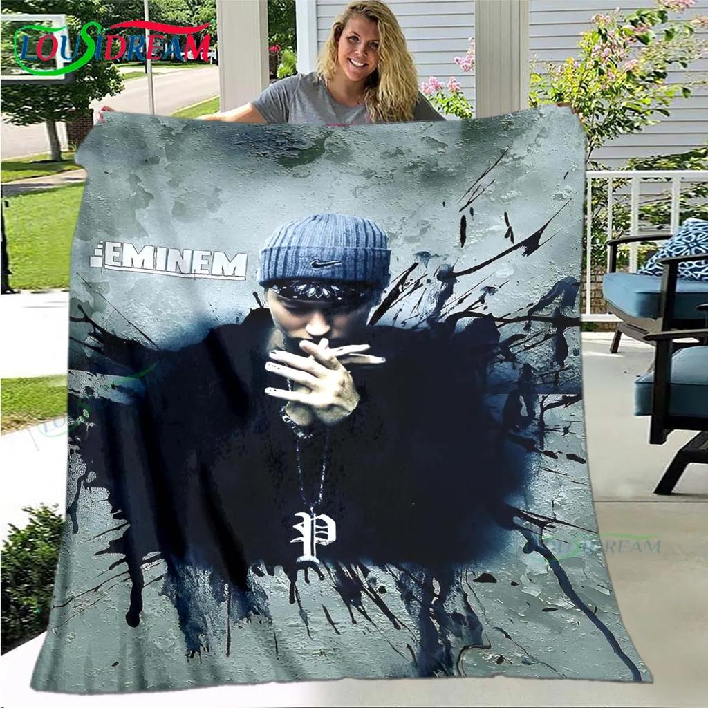 Pop Singer E-Eminem Blanket,Flannel Throw Blanket for Home Bedroom Bed Sofa Picnic Office Hiking Leisure Nap Birthday Gift