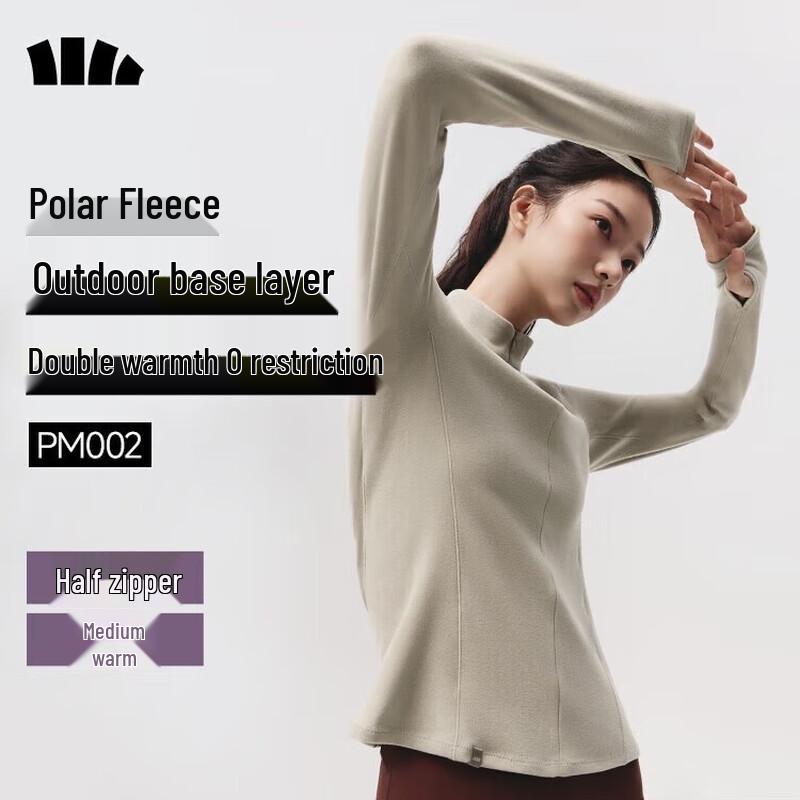Jiaoxia Women s Half-Zip Fleece Base Layer PM002 M