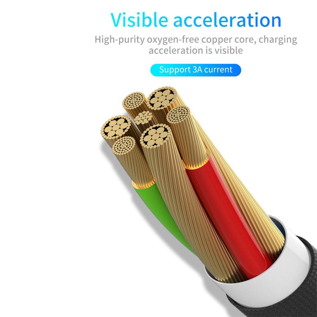 1M 3A 90 Degree Magnetic Fast Charging Charger Data Cable for Mirco USB