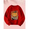 Süßes Halloween-Mädchen Kreatives Geister-Kürbis-Print-Sweatshirt - Bequem Langarm Rundhals für Herbst und Winter