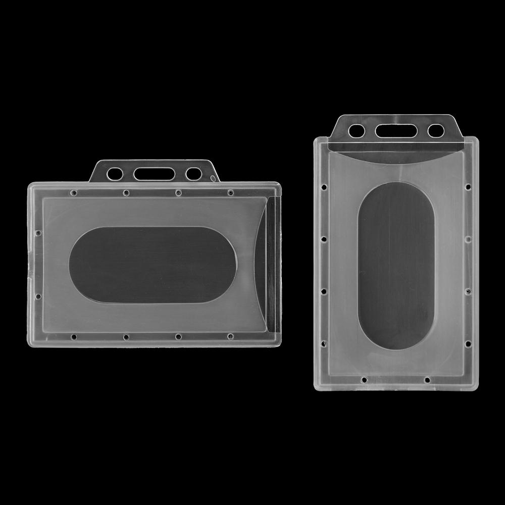 1/3Pcs Work Card Holders Hard Plastic Name Card ID Card Pouch ID Business Case Card Sleeve Protector Cover Office School Supply