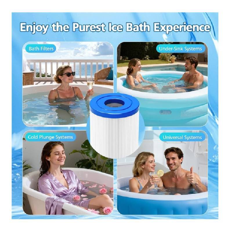 Máquina de Refrigeración Botella de Filtro Estándar Con Elemento de Filtro Plegable Para Bañera de Agua Fría y Filtración de Piscinas