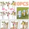 1/2/4PCS Outdoor Wedding Aisle Artificial Flower Chair Decorations, Backrest Flowers, Chapel Floral Arrangements, Wedding Decor